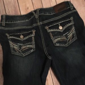 Maurices 7/8 short denim flex boot cut jeans